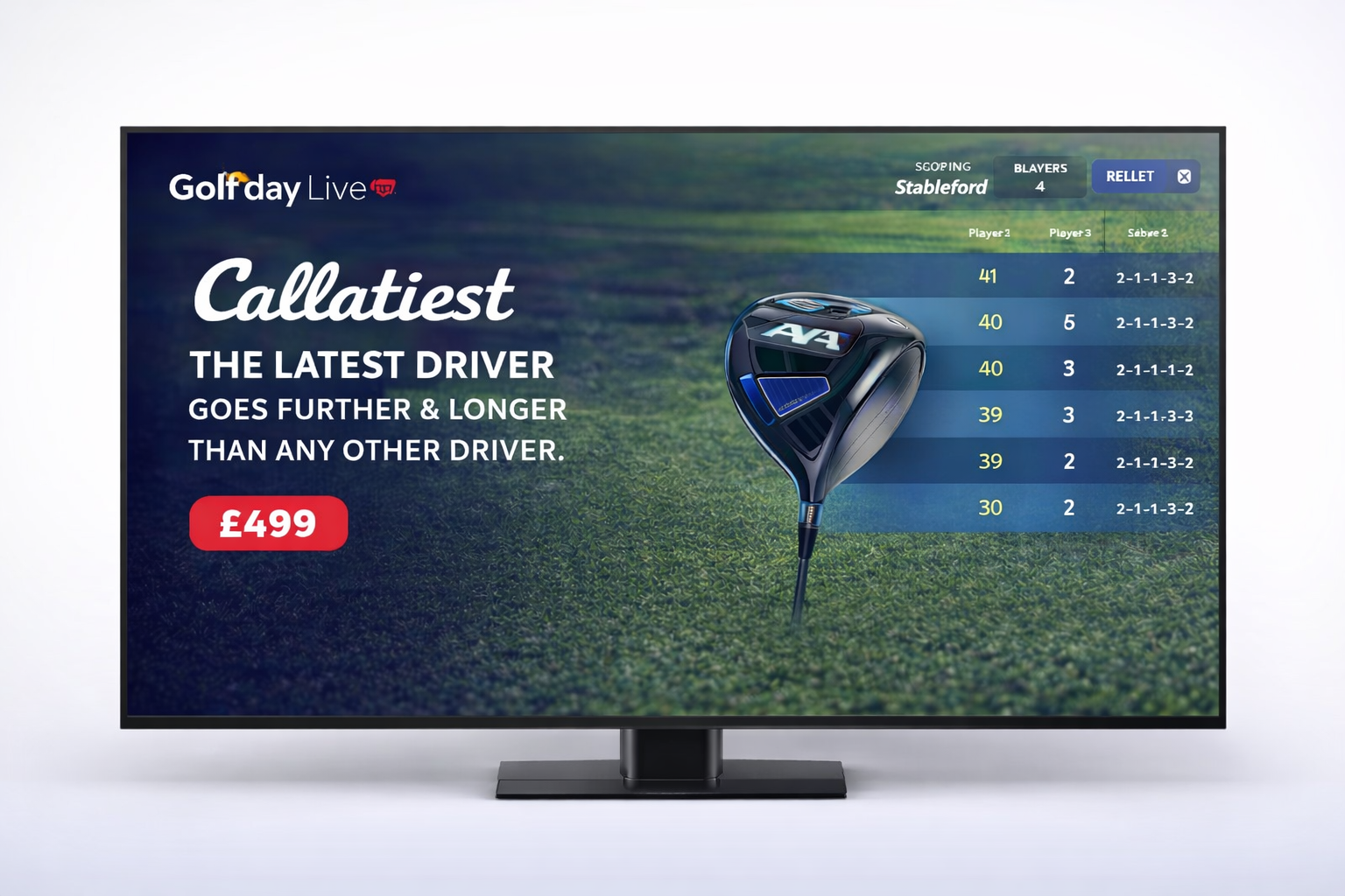 Golf Day Live TV Leaderboard Sponsorship